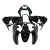 Kawasaki ZX-9R 2000-2001 Black Red Flame Fairing Kit with Logos