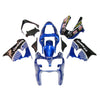 Kawasaki ZX-9R 2000-2001 Black Blue White Raindrop Fairing Kit with Logos