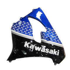 Kawasaki ZX-9R 2000-2001 Black Blue White Raindrop left side fairing panel with logos