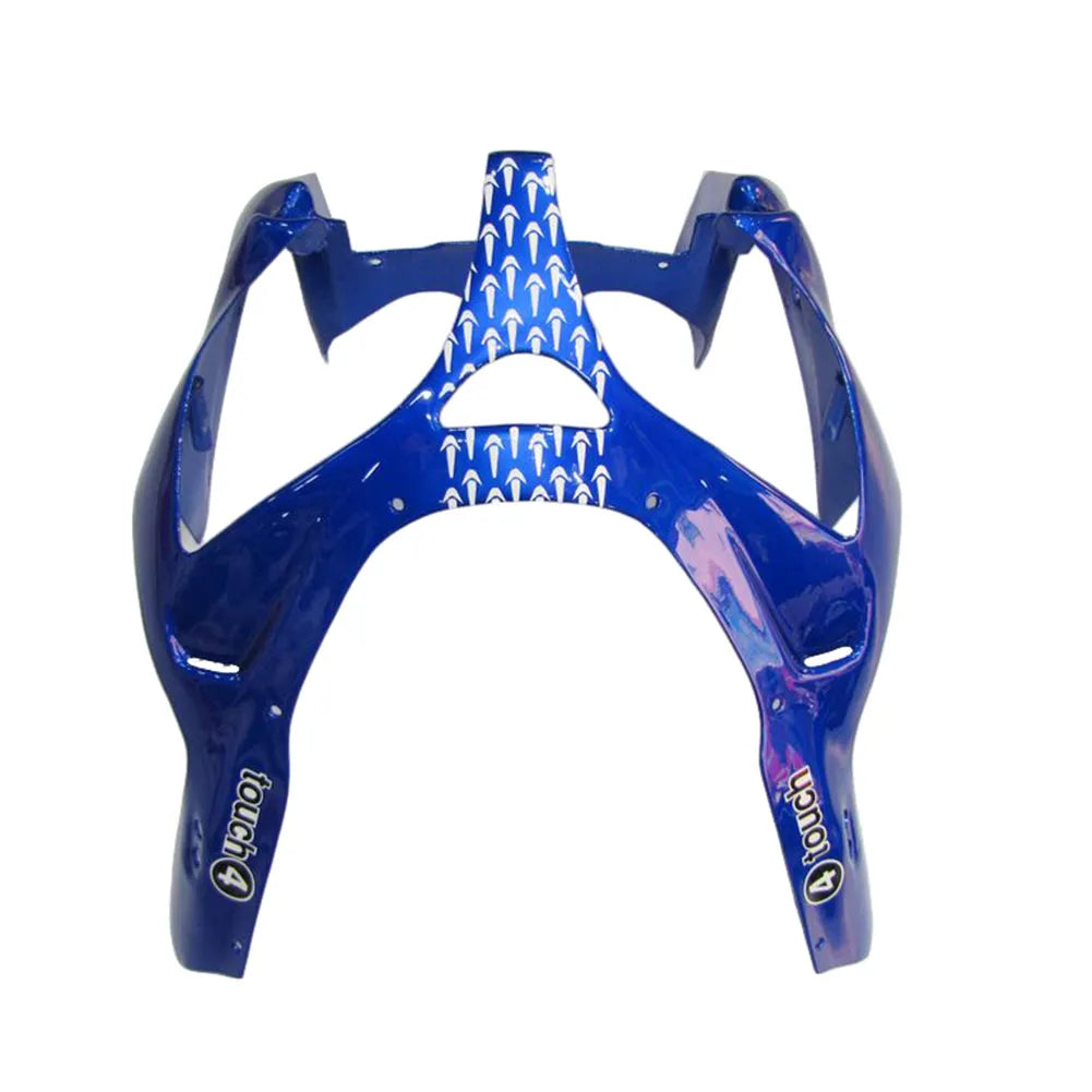 Kawasaki ZX-9R 2000-2001 Black Blue White Raindrop front nose fairing with logos