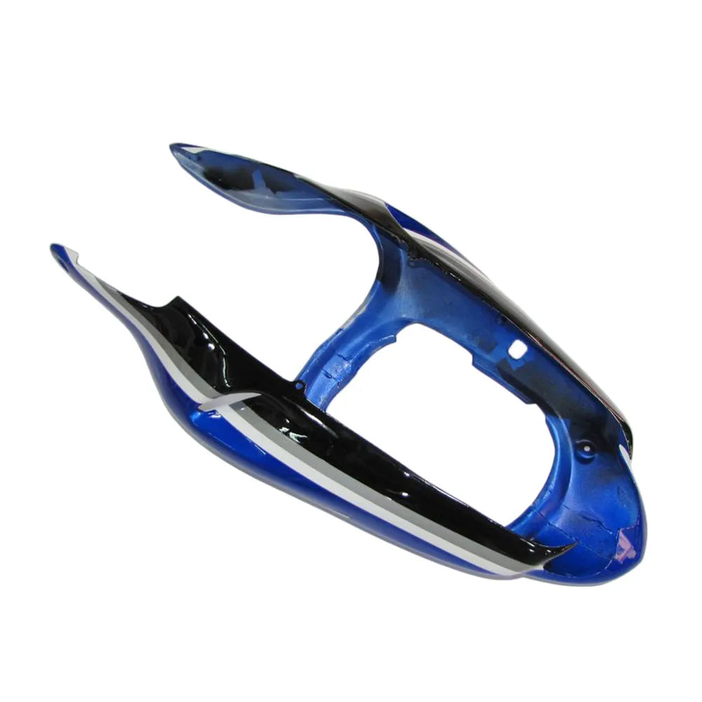 Kawasaki ZX-9R 2000-2001 Black Blue White Raindrop rear tail fairing panel with logos-image 2