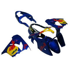 Kawasaki ZX-9R 2000-2001 Blue Yellow Red Bull Style A Fairing Kit with Logos