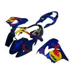 Kawasaki ZX-9R 2000-2001 Blue Yellow Red Bull Style A Fairing Kit with Logos
