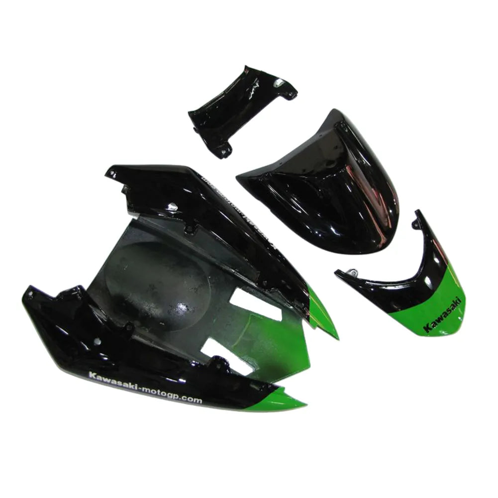 Kawasaki ZX-10R 2004-2005 Green Black Green Claw Style D fairing kit side layout with logos-image 4
