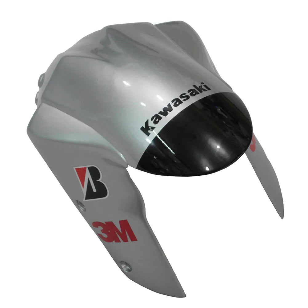Kawasaki ZX-10R 2004-2005 Silver Black Silver Claw fuel tank cover with logos