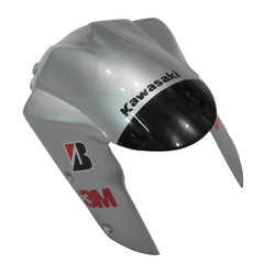 Kawasaki ZX-10R 2004-2005 Silver Black Silver Claw fuel tank cover with logos