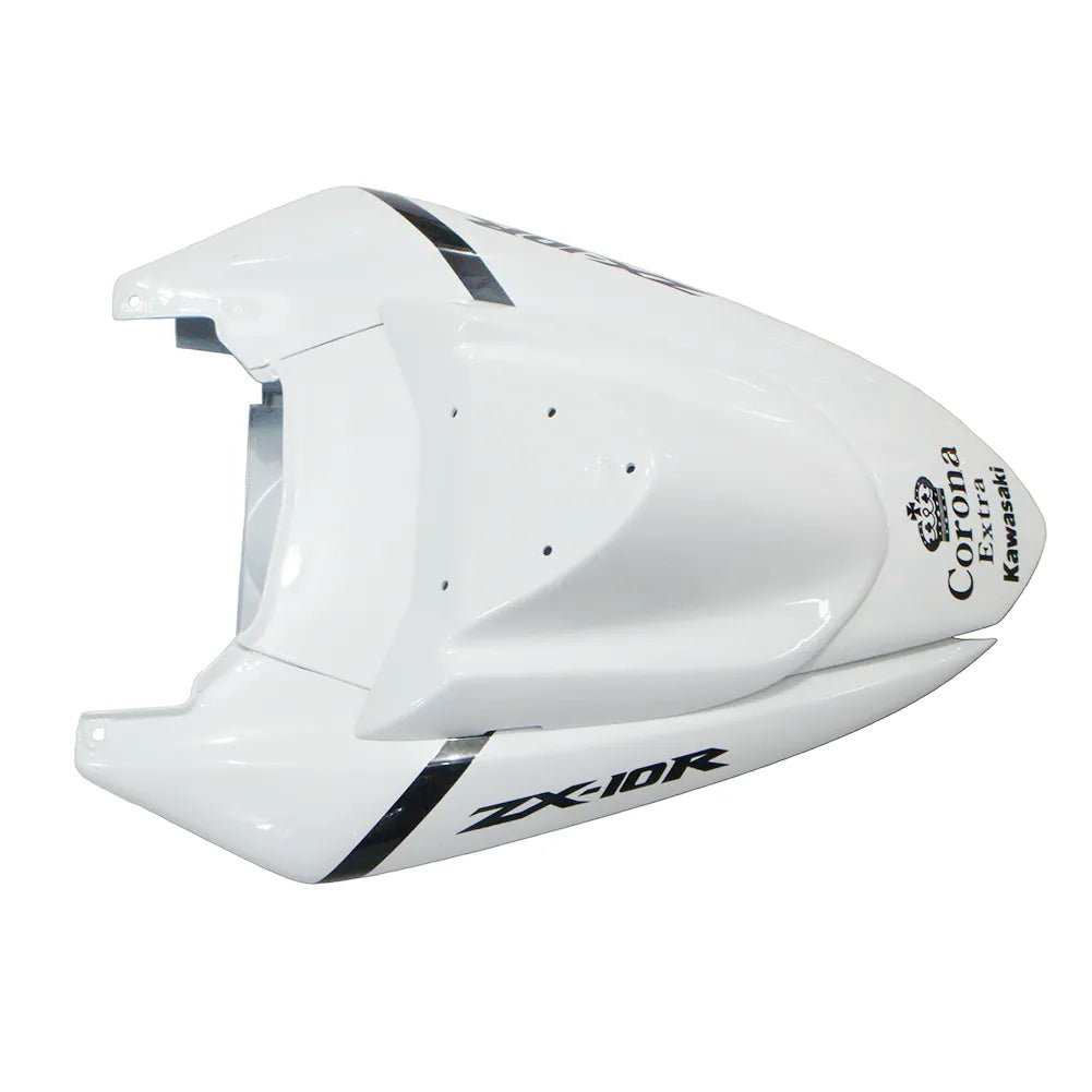 Kawasaki ZX-10R 2004-2005 White Crown rear seat cowl with logos
