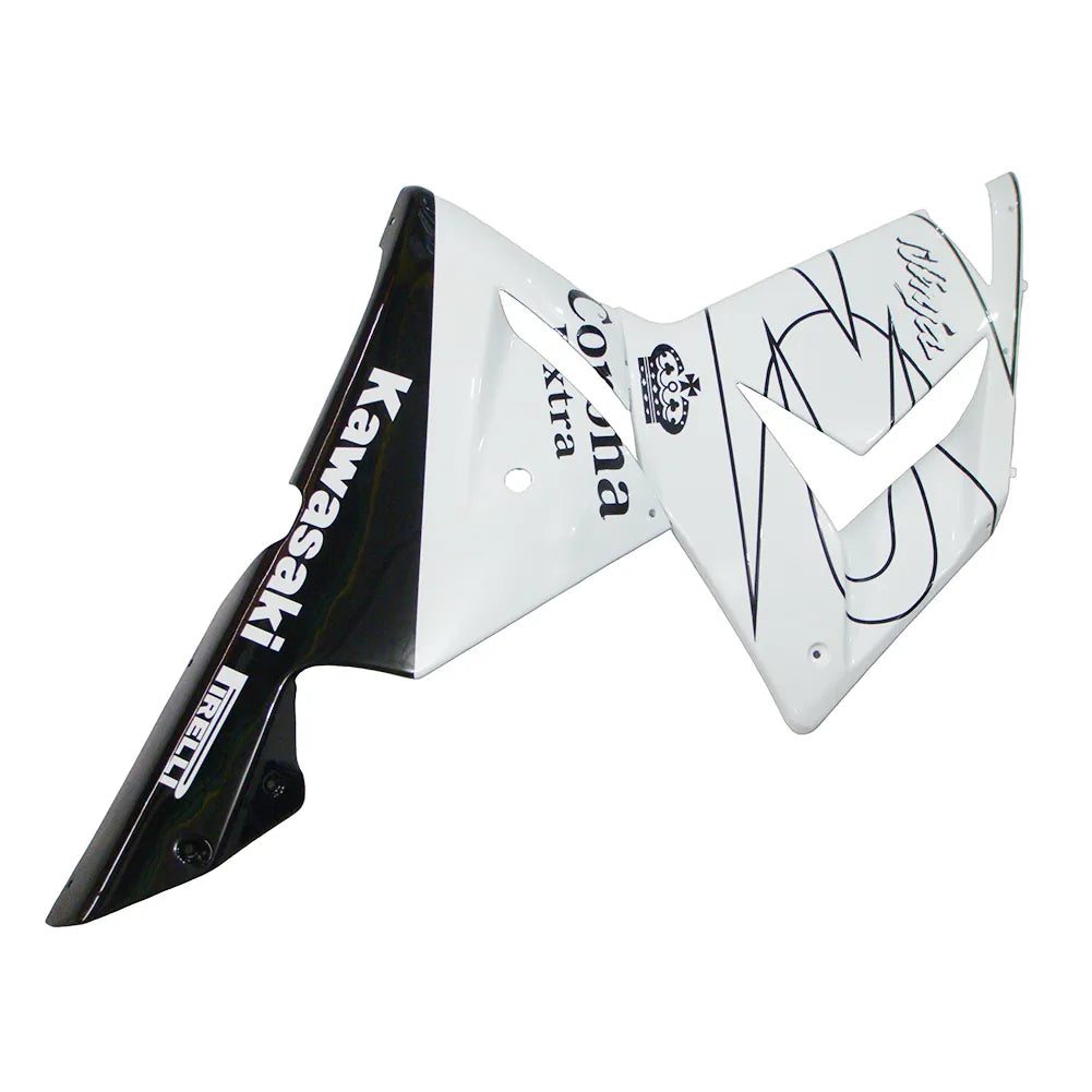 Kawasaki ZX-10R 2004-2005 White Crown right side fairing panel with logos