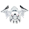 Kawasaki ZX-10R 2004-2005 White Crown Fairing Kit with Logos
