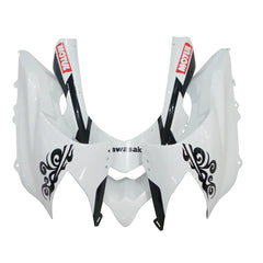 Kawasaki ZX-10R 2004-2005 White Crown front nose fairing with logos