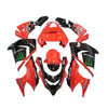 Kawasaki ZX-10R 2004-2005 Orange Black Green Claw Style A Fairing Kit with Logos