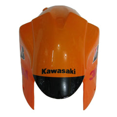 Kawasaki ZX-10R 2004-2005 Orange Black Green Claw Style B front nose fairing with logos-image 2