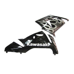 Kawasaki ZX-10R 2004-2005 Black Silver Flame right lower side fairing panel with logos