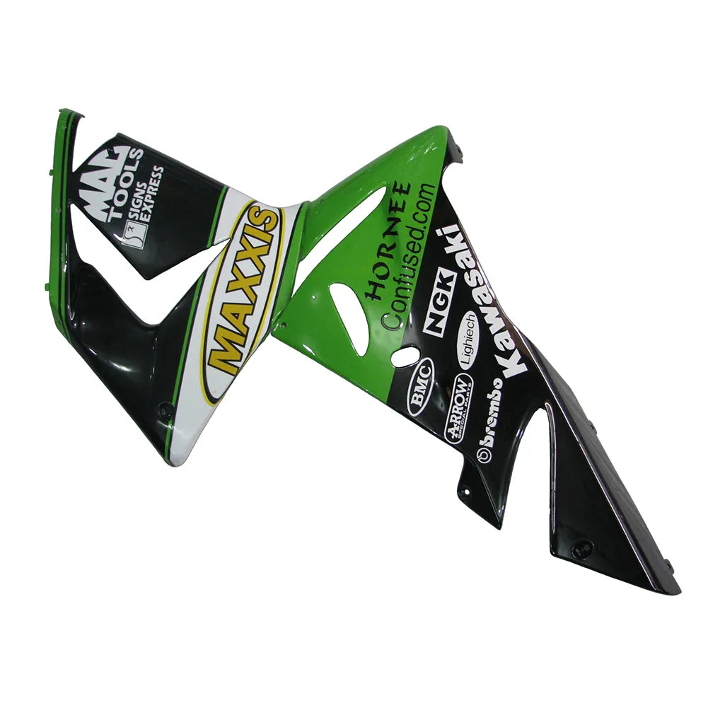 Kawasaki ZX-10R 2004-2005 Green Black White fuel tank cover with logos