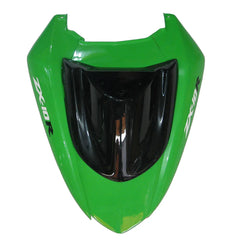 Kawasaki ZX-10R 2004-2005 Green Black Flame front nose fairing with logos