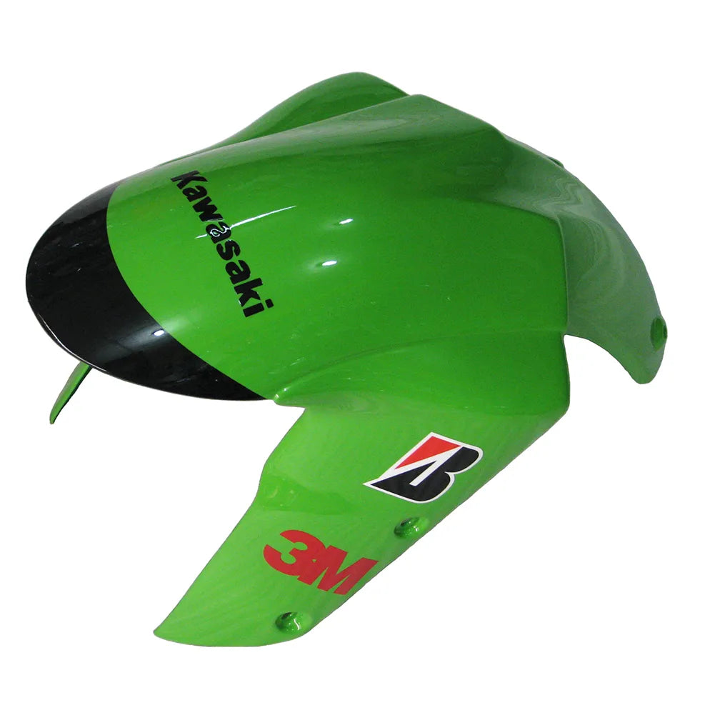 Kawasaki ZX-10R 2004-2005 Green Black Green Claw Style A fuel tank cover with logos