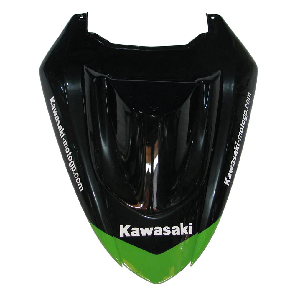 Kawasaki ZX-10R 2004-2005 Green Black Green Claw Style A front fender side view with logos-image 1