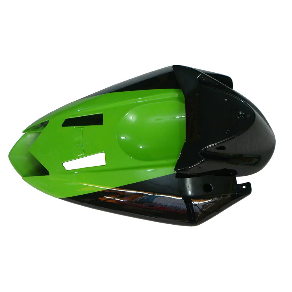 Kawasaki ZX-10R 2004-2005 Green Black Green Claw Style A front fender top view with logos