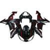 Kawasaki ZX-10R 2006-2007 Pearl Red Crown Fairing Kit with Logos