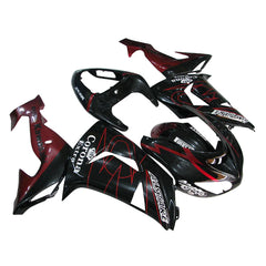 Kawasaki ZX-10R 2006-2007 Pearl Red Crown right side fairing panel with logos