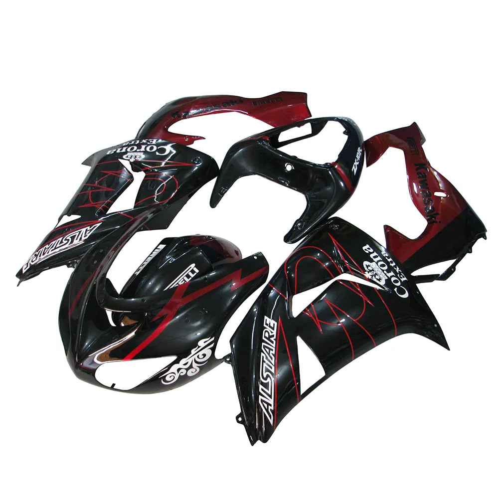 Kawasaki ZX-10R 2006-2007 Pearl Red Crown front nose fairing with logos