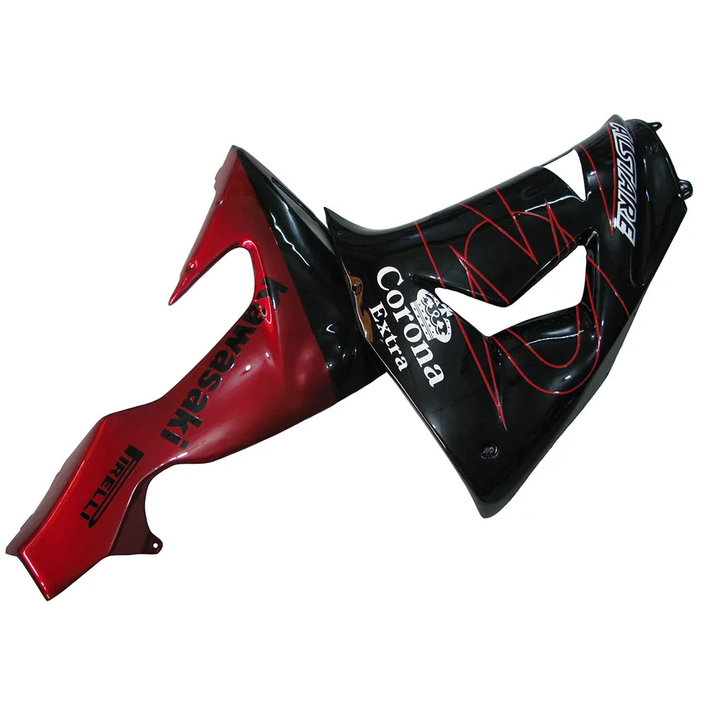 Kawasaki ZX-10R 2006-2007 Pearl Red Crown fairing component detail with logos-image 2