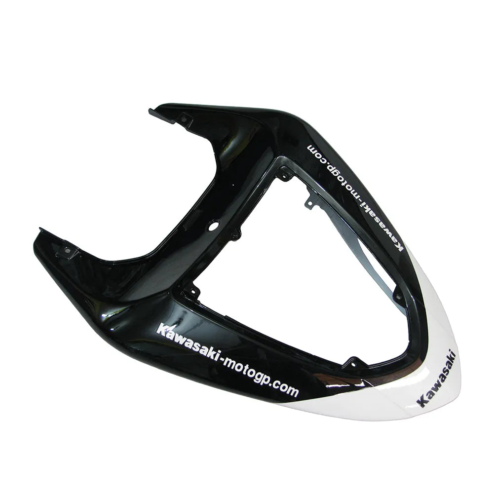 Kawasaki ZX-10R 2006-2007 White Black Green Claw fairing component detail with logos-image 3