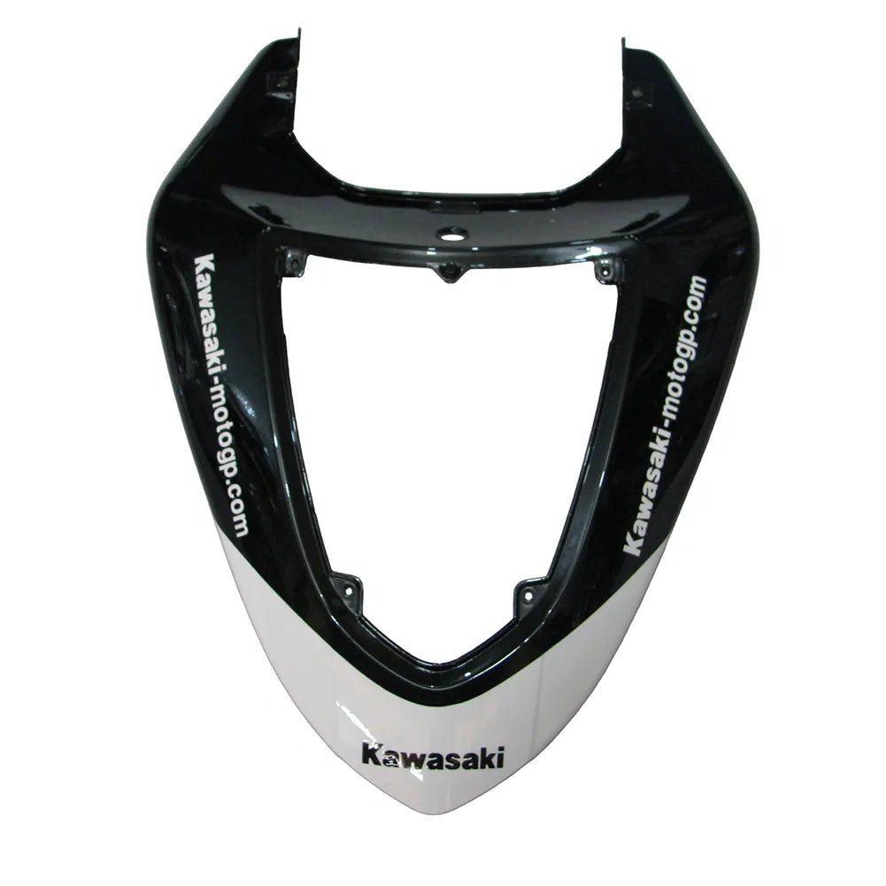 Kawasaki ZX-10R 2006-2007 White Black Green Claw fairing component detail with logos-image 4