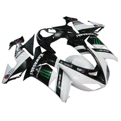 Kawasaki ZX-10R 2006-2007 White Black Green Claw right side fairing panel with logos