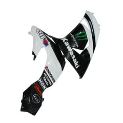 Kawasaki ZX-10R 2006-2007 White Black Green Claw front nose fairing with logos