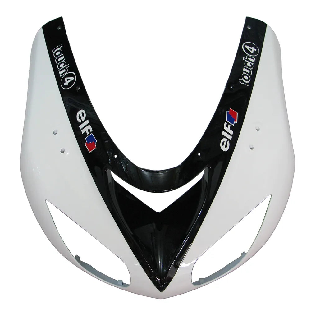 Kawasaki ZX-10R 2006-2007 White Black Green Claw full fairing kit front layout with logos