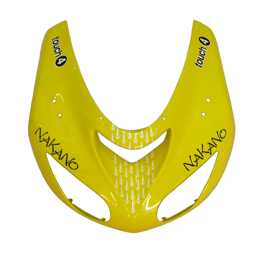 Kawasaki ZX-10R 2006-2007 Yellow Black White Raindrop fairing component detail with logos-image 7