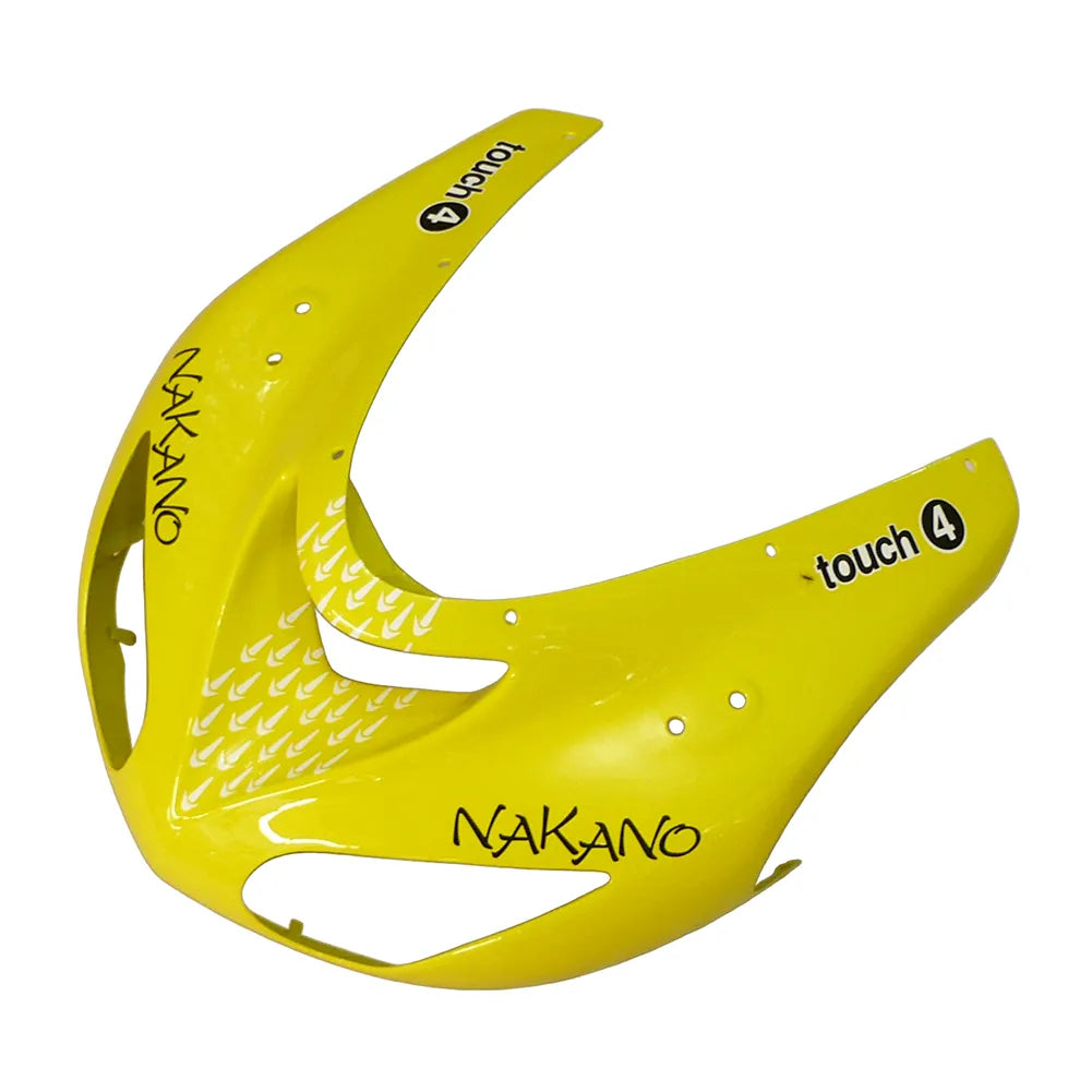Kawasaki ZX-10R 2006-2007 Yellow Black White Raindrop fairing component detail with logos-image 9