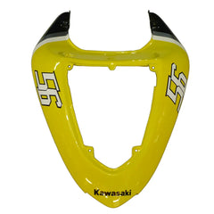 Kawasaki ZX-10R 2006-2007 Yellow Black White Raindrop fairing component detail with logos-image 10