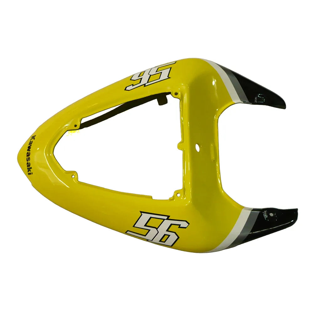 Kawasaki ZX-10R 2006-2007 Yellow Black White Raindrop fairing component detail with logos-image 12