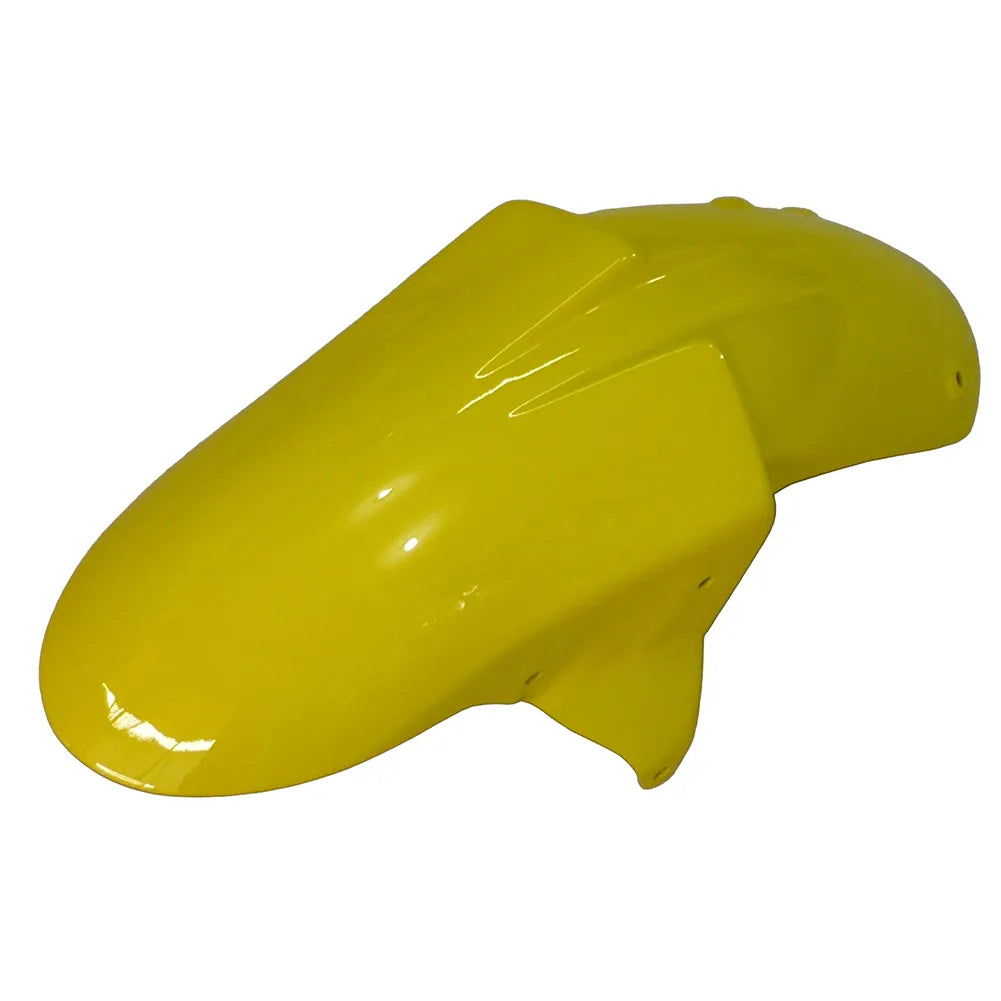 Kawasaki ZX-10R 2006-2007 Yellow Black White Raindrop full fairing kit front layout with logos