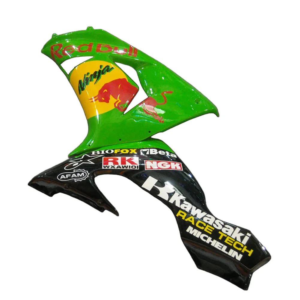 Kawasaki ZX-10R 2006-2007 Green Yellow Red Bull Edition right side fairing panel with logos