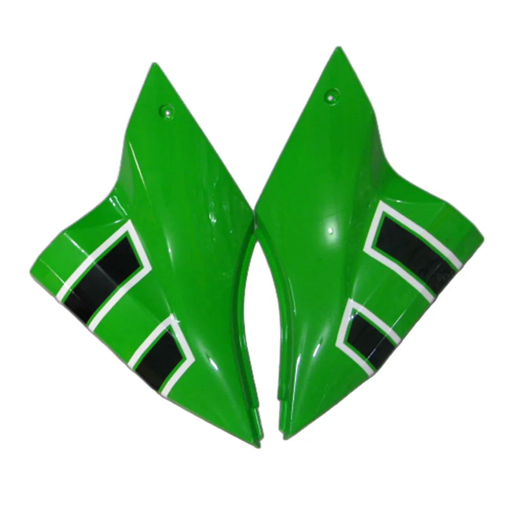 Kawasaki ZX-10R 2006-2007 Green Black Style A fairing component detail with logos-image 6