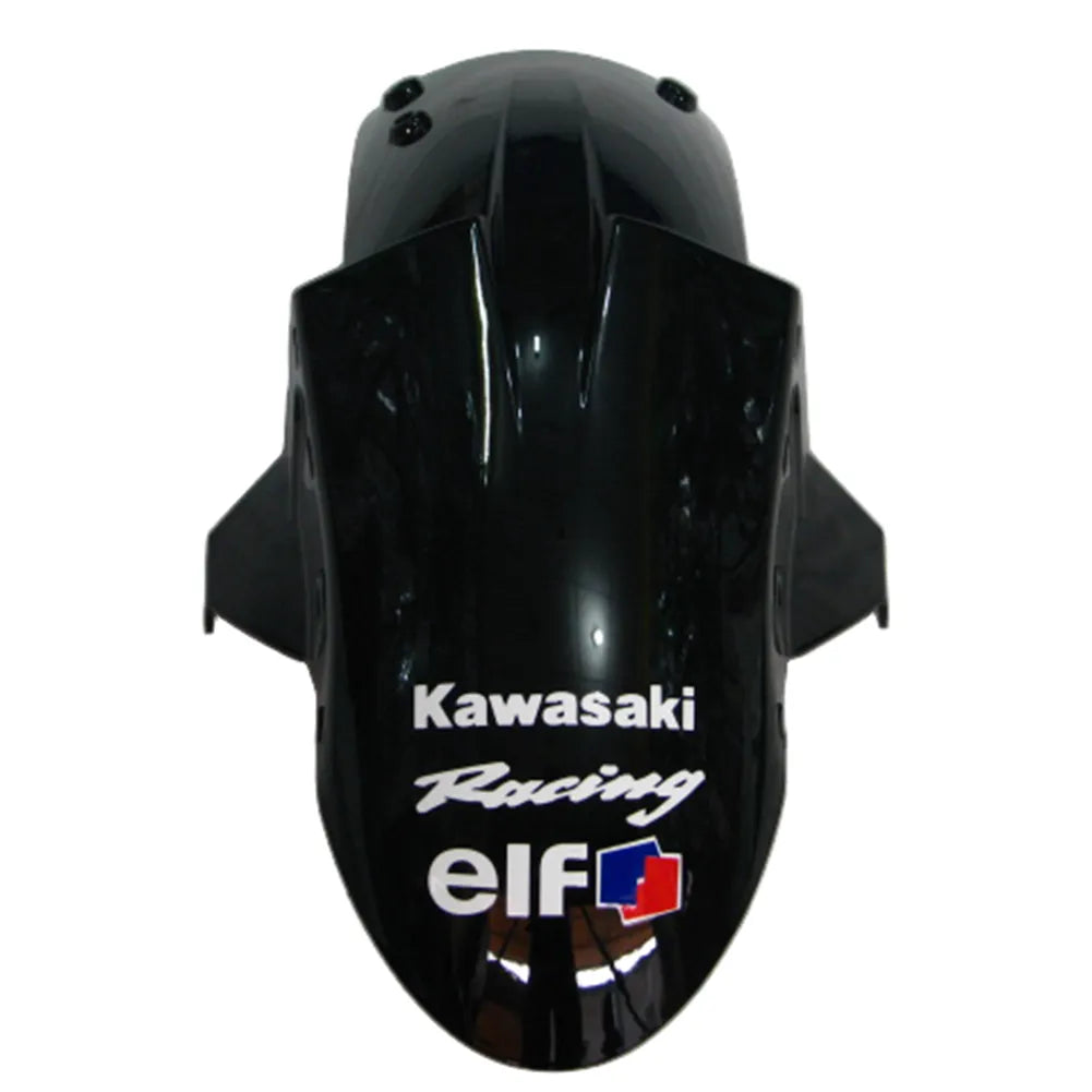 Kawasaki ZX-10R 2006-2007 Green Black Style A fairing component detail with logos-image 9