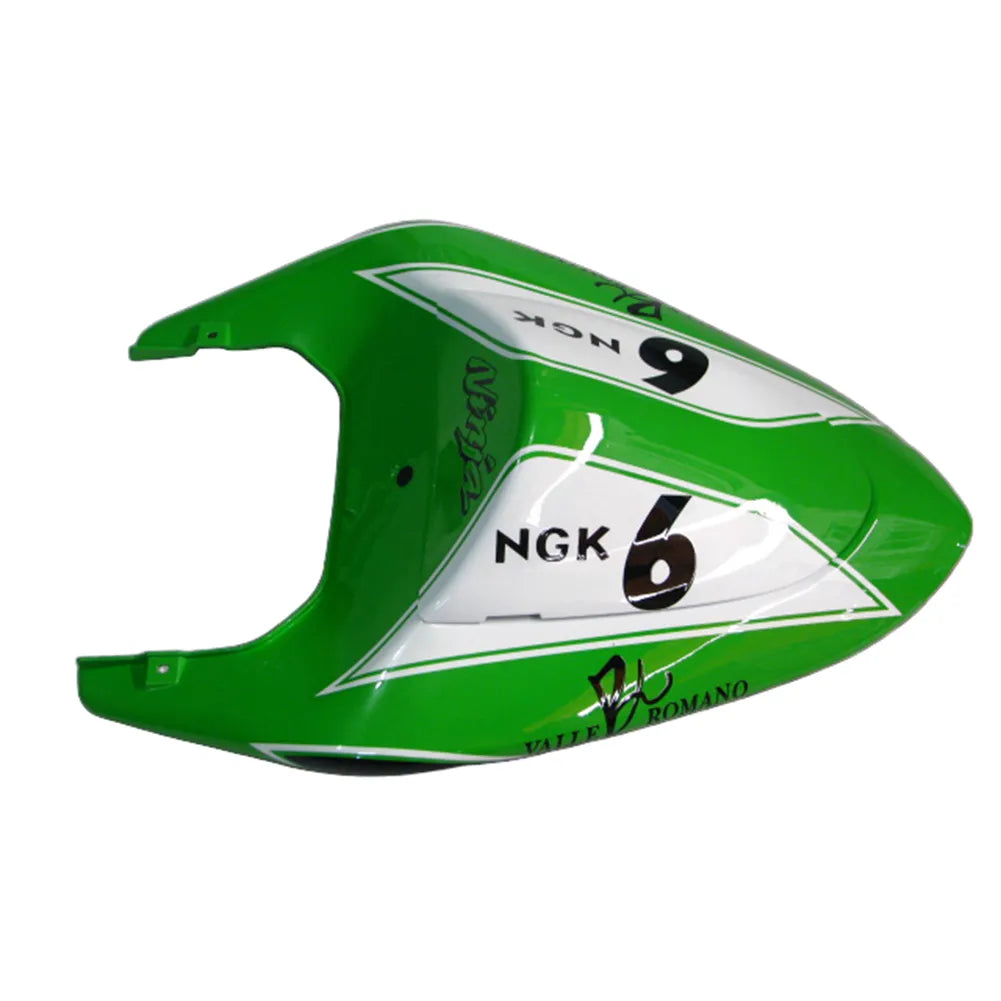 Kawasaki ZX-10R 2006-2007 Green Black Style A fairing component detail with logos-image 11