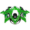 Kawasaki ZX-10R 2006-2007 Green Black Style A Fairing Kit with Logos