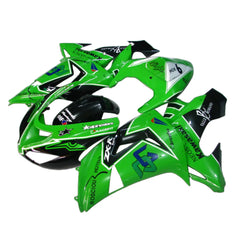 Kawasaki ZX-10R 2006-2007 Green Black Style A right side fairing panel with logos