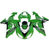 Kawasaki ZX-10R 2006-2007 Green Black Style B Fairing Kit with Logos