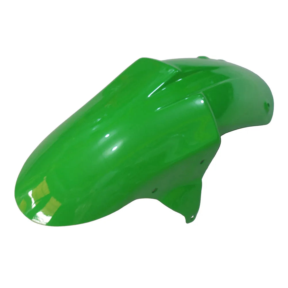 Kawasaki ZX-10R 2006-2007 Green Black White Raindrop fairing component detail with logos-image 3
