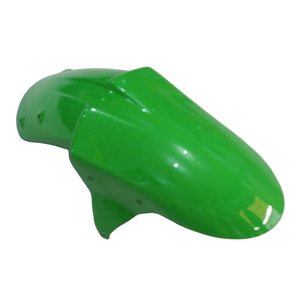 Kawasaki ZX-10R 2006-2007 Green Black White Raindrop fairing component detail with logos-image 4