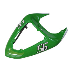 Kawasaki ZX-10R 2006-2007 Green Black White Raindrop fairing component detail with logos-image 6