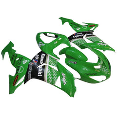 Kawasaki ZX-10R 2006-2007 Green Black White Raindrop right side fairing panel with logos