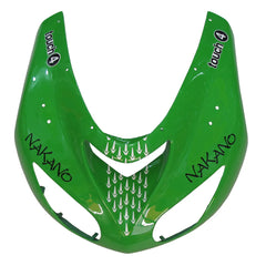Kawasaki ZX-10R 2006-2007 Green Black White Raindrop front fender with logos