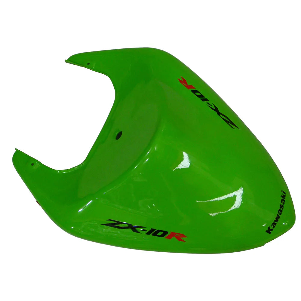 Kawasaki ZX-10R 2006-2007 Green Black Yellow Claw fairing component detail with logos-image 2
