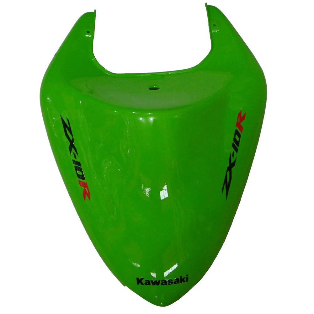 Kawasaki ZX-10R 2006-2007 Green Black Yellow Claw fairing component detail with logos-image 1